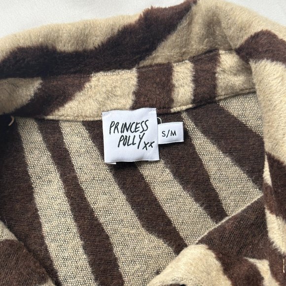 Zebra print button up Princess Polly Jacket - Picture 2 of 3